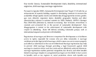 Medición de discapacidad, migración y registro de matrimonio:...